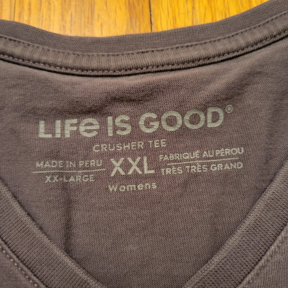 Life is Good Dragonfly Change is Good V Neck T Shirt XXL Gray Crusher Tee Summer - Picture 3 of 5